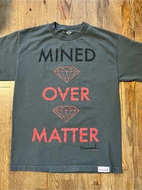 Diamond Supply Co. Grey Mined Over Matter tee Size M Cotton